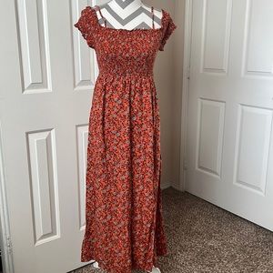 Floral Dress- Orange